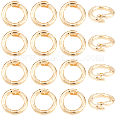 20 шт. латунные открытые кольца для прыжков&nbsp;KK-BBC0023-10C-1