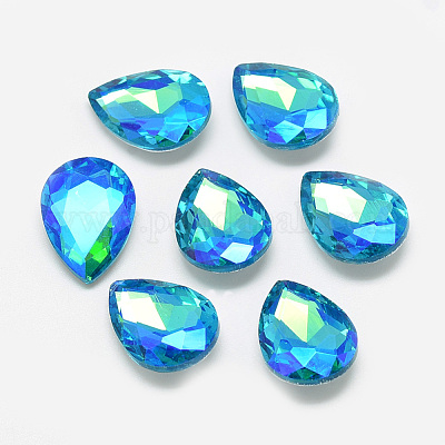 Blue Rhinestones 10mm Faceted Acrylic Rhinestones Cabochon 