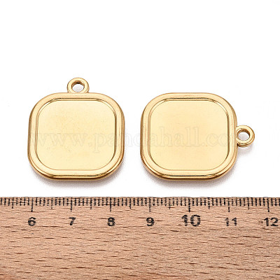 Cabochon-Fassungen für Anhänger aus Edelstahl 304&nbsp;STAS-N108-73G-1