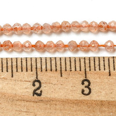 Natürliche sunstone Perlen Stränge&nbsp;X-G-K182-2mm-13A-1