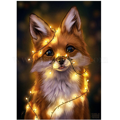 Wholesale DIY 5D Animals Fox Pattern Canvas Diamond Painting Kits