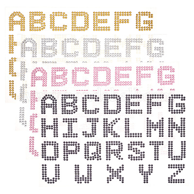 Wholesale AHANDMAKER 4 Sheets 104 Pcs Bling Rhinestone Alphabet Letter  Stickers 
