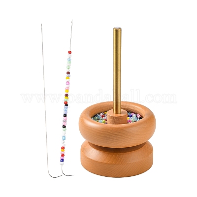 Wholesale Wooden Manual Seed Bead Spinner Holder 
