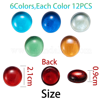 Clear Colored Flat Glass Marbles Gems Beads from China