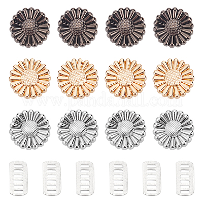 12 комплект двухцветных пряжек из сплава&nbsp;FIND-WR0006-06-1