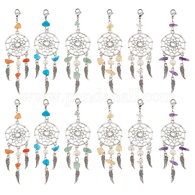 Pearls Dream Catcher - Feather - Alloy - White Hanging Decoration