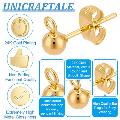 UNICRAFTALE 1 Roll About 10m 0.7mm Stainless Steel Wire Golden