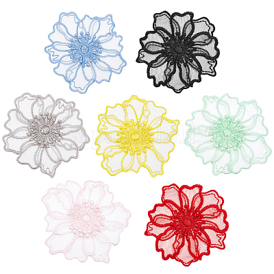 Lace flowers applique hotsell