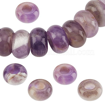 SUNNYCLUE 1 Box Natural Amethyst Beads Hole 6mm European Beads Large Hole Beads for Jewellery Making Charms Hair Braids Gemstone Beads Large Hole Snake Chain Beads Charms Necklace Bracelet Supplies G-SC0001-84B-1