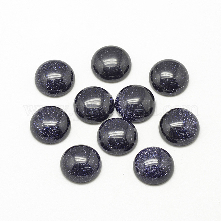 Синтетические голубые голдстоуновские кабошоны X-G-R416-8mm-34-1