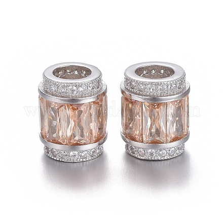 925 perles européennes en argent sterling plaqué platine OPDL-L017-033A-1