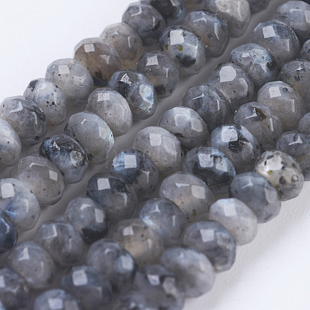 Brins de perles de larvikite naturelles G-K255-19-1
