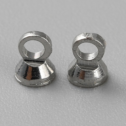 Кулон поручитель с колпачком из латунного бисера KK-WH0045-83A-P-1