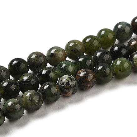 Brins naturels de perles de chrysoprase G-H298-A09-02-1