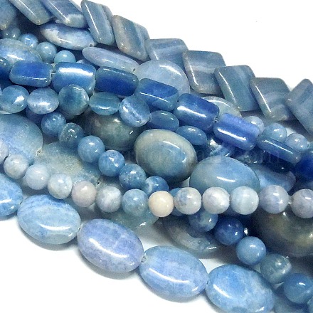 Natural Striped Stone Beads Strands G-K001-M04A-1