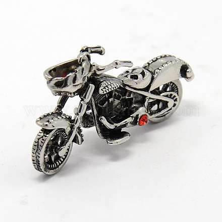 Retro Men's 304 Stainless Steel Mini 3D Motorcycle Pendants STAS-O044-54-1