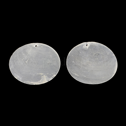 Pendenti shell Capiz rotonde piatte X-SSHEL-R035-12-1