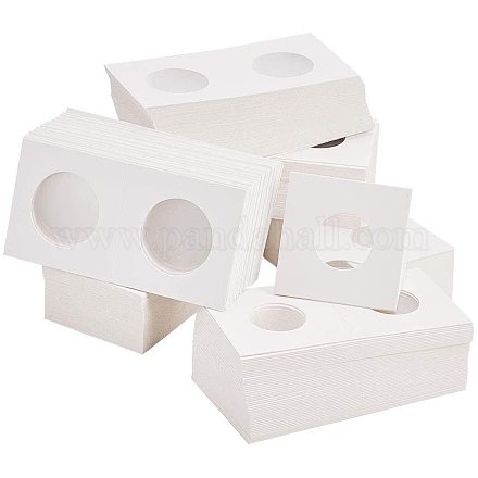 Pandahall Elite 300 Stk. 6 Größen Weißer Karton Münzhalter Münzwurf Flip Mega Sortiment für Münzsammelbedarf PH-AJEW-P001-01-1