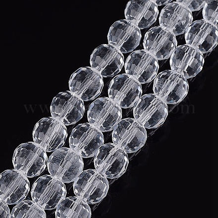 Chapelets de perles en verre transparent GLAA-R095-8mm-15-1