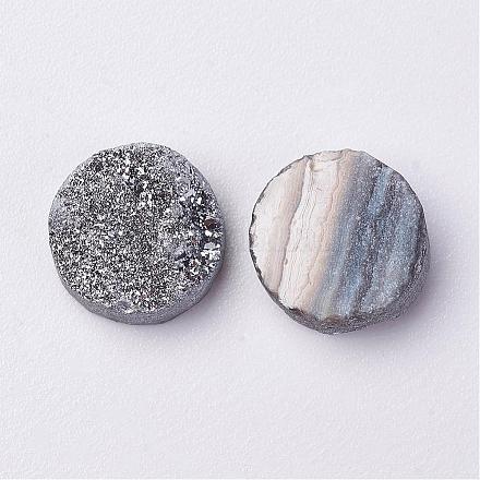 Electroplated Natural Druzy Agate Cabochones G-F389-A01-1
