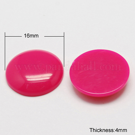 Solid Colour Dome Acrylic Cabochons SACR-S150-16mm-11-1