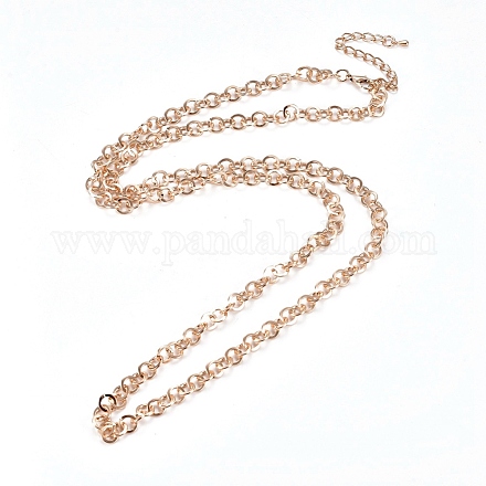 Halsketten mit Rolo-Kette aus Eisen NJEW-G330-01KCG-1