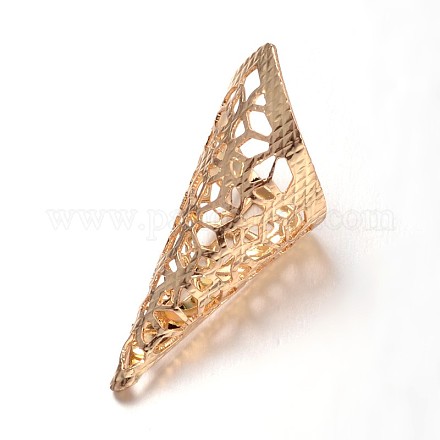 Apetalous Filigree Brass Bead Cones KK-N0089-02KCG-1