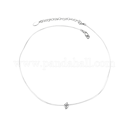 Ожерелья с подвесками из стерлингового серебра с родиевым покрытием и фианитами PP2754-1-1