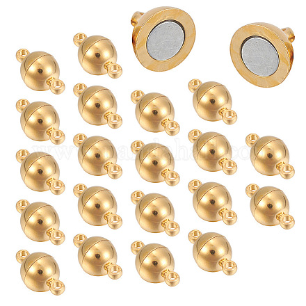 Brass Magnetic Clasps with Loops KK-YW0001-17B-C-1