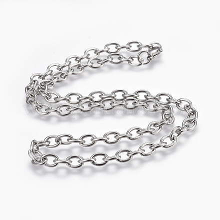 304 Stainless Steel Cable Chains Necklaces NJEW-F242-08P-1