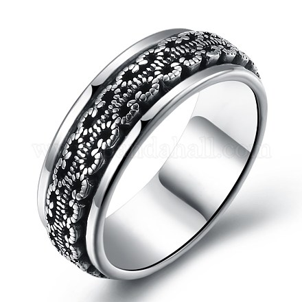 Nueva moda tailandesa anillos de plata 925 esterlina RJEW-BB33680-9-1