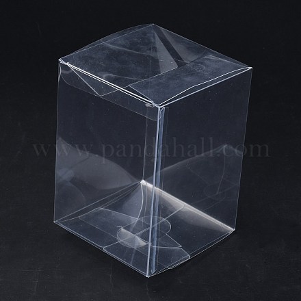 Rectangle Transparent Plastic PVC Box Gift Packaging CON-F013-01J-1