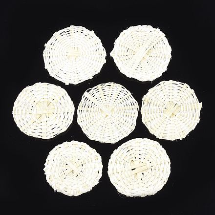 Handgefertigte geflochtene Perlen aus Rohrgeflecht / Rattan X-WOVE-T006-054-1
