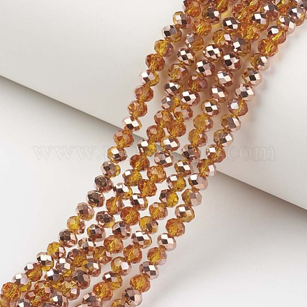 Chapelets de perles en verre transparent électrolytique EGLA-A034-T10mm-N16-1