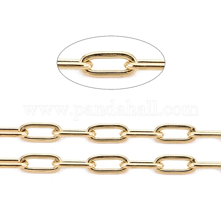 3.28 Feet Ion Plating(IP) 304 Stainless Steel Paperclip Chains X-CHS-F010-01A-G-01-1