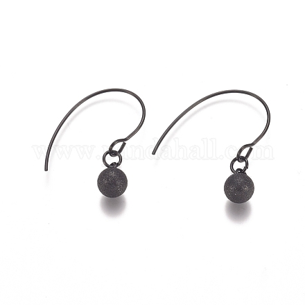Boucles d'oreilles pendantes en acier inoxydable ball304 EJEW-L215-54B-B-1