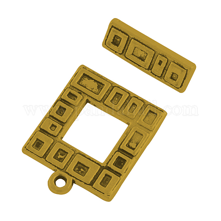 Tibetan Style Alloy Toggle Clasps TIBE-2108-AG-FF-1