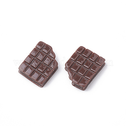 樹脂デコデンカボション  チョコレート  模造食品  ココナッツブラウン  17x13x4mm CRES-N007-08A-1