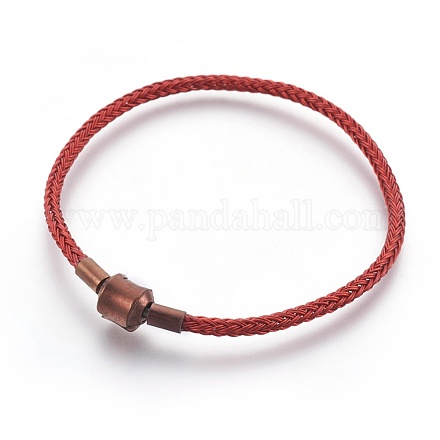 Fabrication de bracelet de style européen en fil d'acier MAK-L018-01A-1