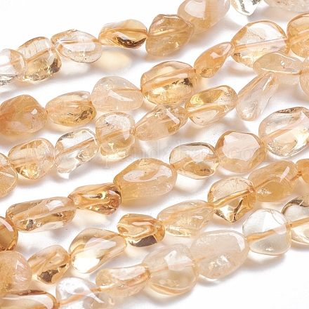 Natural Citrine Beads Strands X-G-G841-A09-1