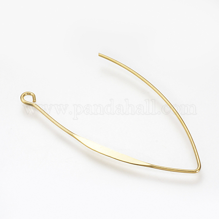 Brass Earring Hooks Findings KK-T020-27G-1