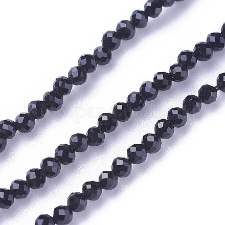 Faceted Glass Beads Strands G-F619-09B-2mm-1
