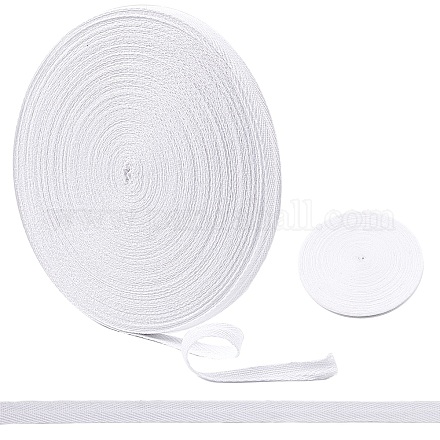 綿ツイルテープリボン  ヘリンボーンリボン  裁縫用  ホワイト  1/2インチ（12mm）  約45m /ロール OCOR-WH0032-75C-1