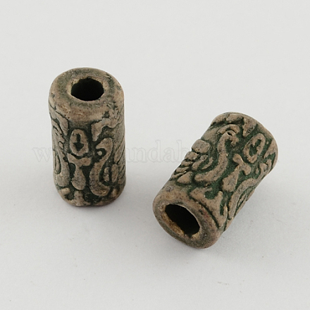 Porcelana hecha a mano abalorios de la arcilla Cuentas de porcelana antigua PORC-S769-06-1