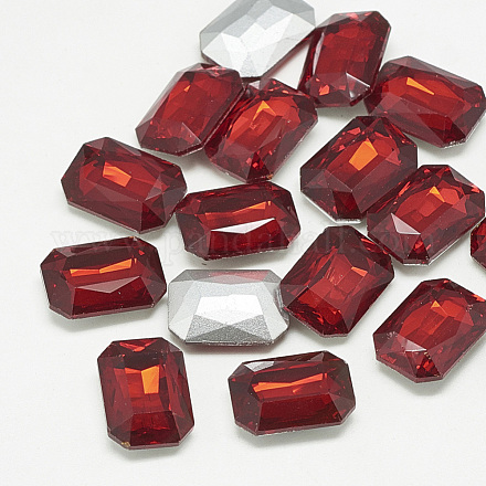 Cabujones de cristal con rhinestone RGLA-T079-10x14mm-07-1