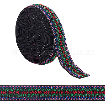 Benecreat 5 ярд вышивка в этническом стиле плоский полиэстер эластичный резиновый шнур/лента OCOR-BC0005-15B-1