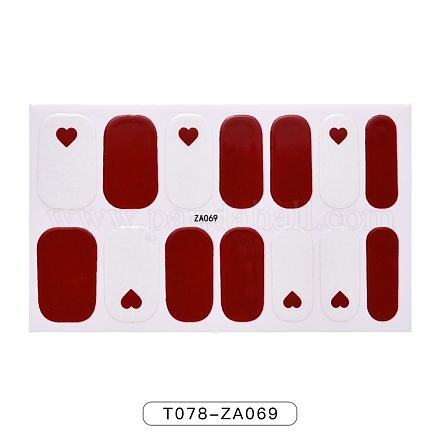 Esmalte de uñas de envoltura completa con estampado de leopardo floral de frutas pegatinas MRMJ-T078-ZA069-1