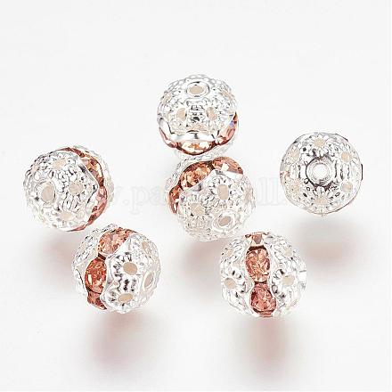 Perline strass in Ottone RB-A011-8mm-25S-1