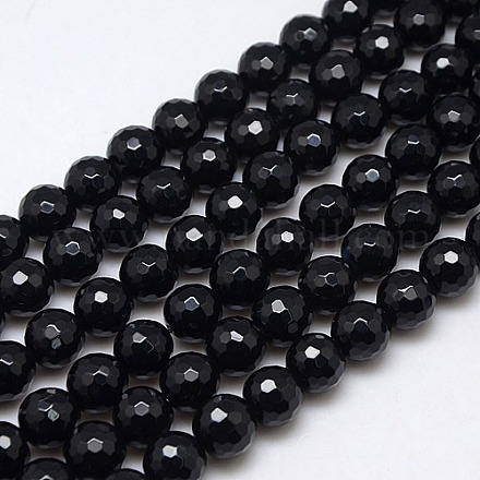 Chapelet de perles rondes en agate naturelle G-L084-12mm-28-1