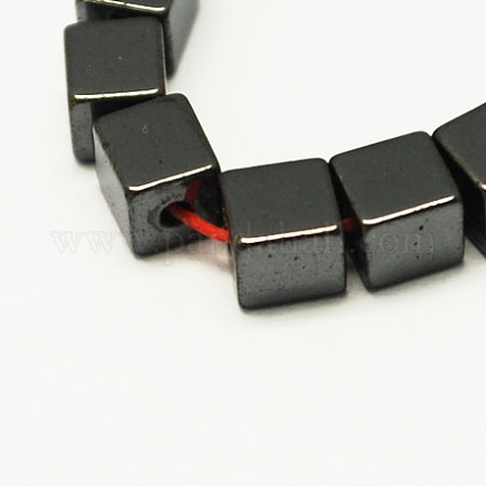 Non-magnetic Synthetic Hematite Beads Strands G-S079-8mm-1